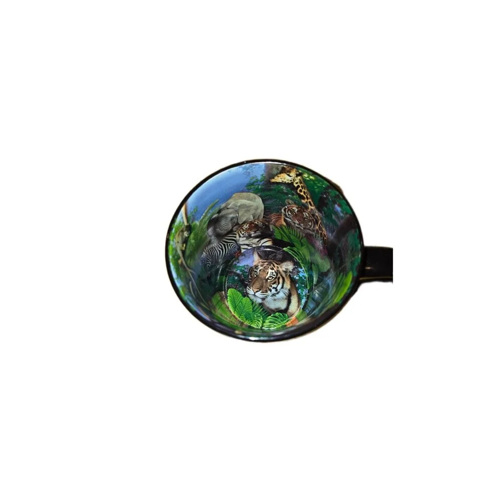 Philadelphia Zoo America's First Zoo Mug Black Inside Wildlife Jungle Graphic